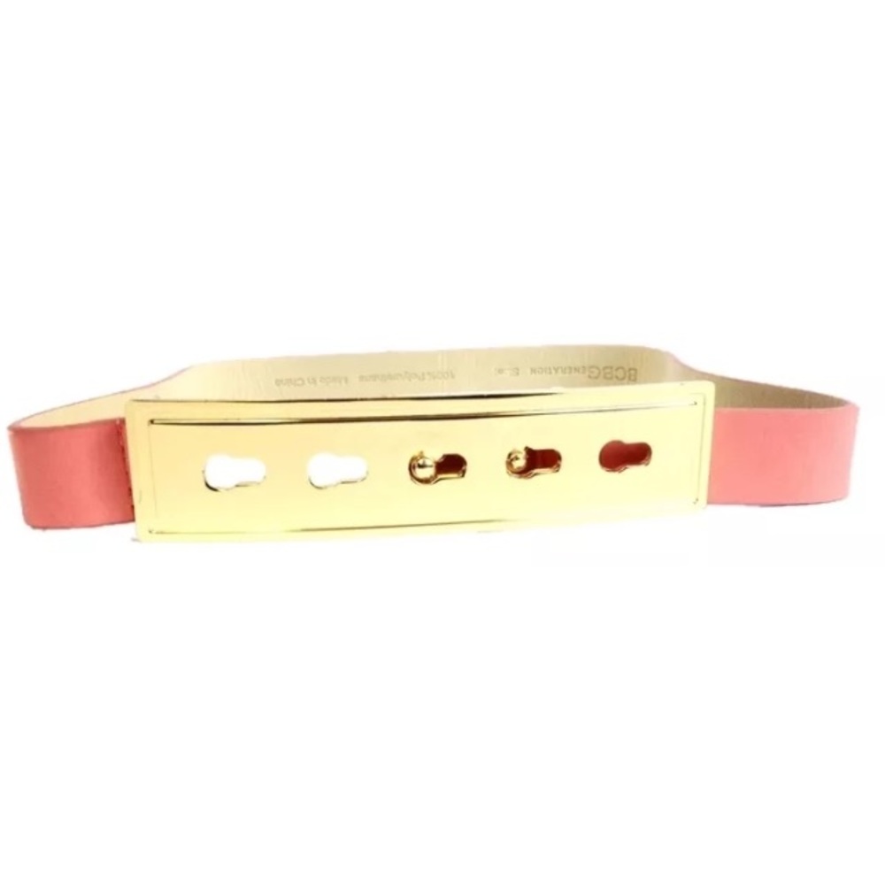 BCBGeneration WAIST BELT CORAL GOLD BUCKLE LEATHER